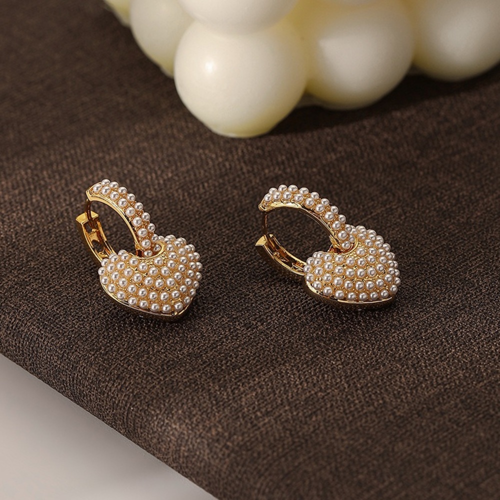 Elegant Gold Heart Earrings